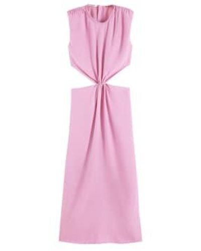 Scotch & Soda Orchid Cut Out Midi Dress 36 - Pink