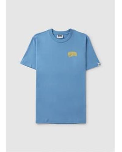 BBCICECREAM Camiseta l logotipo los hombres pequeños en azul en polvo