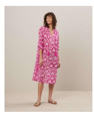Hartford Rahma Elephant Print Dress 0 - Pink