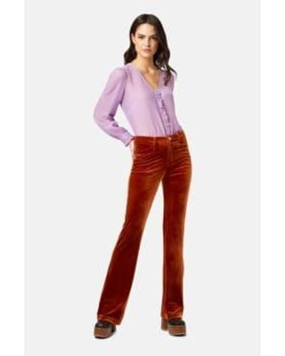 Traffic People Goodbye Flares Rust Trousers M - Red