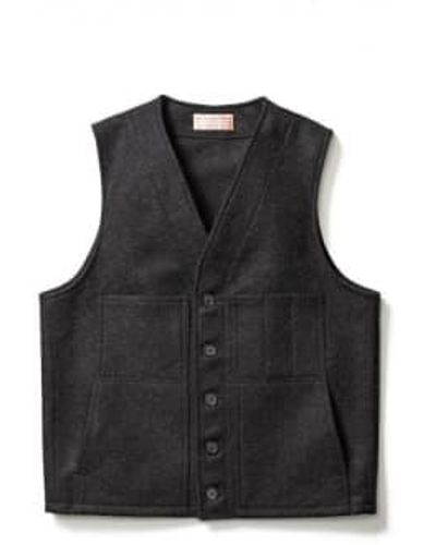 Filson Gilet gilet en laine mackinaw - Noir