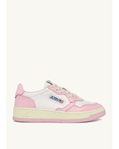 Autry Sneakers medallistas bicolor: blanco / rosa