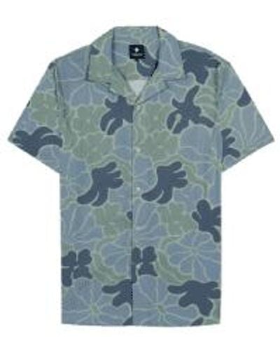 Faguo Vimy Cotton Shirt In From - Blu