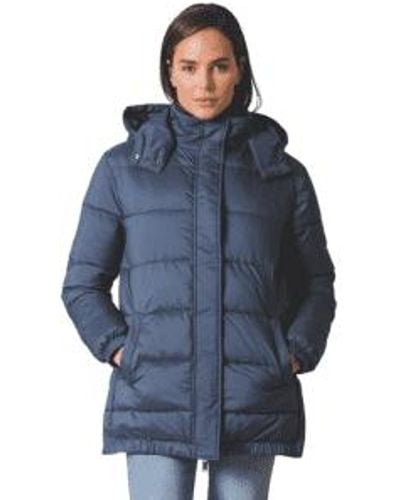 indi & cold Indi And Cold Padded Coat In From - Blu
