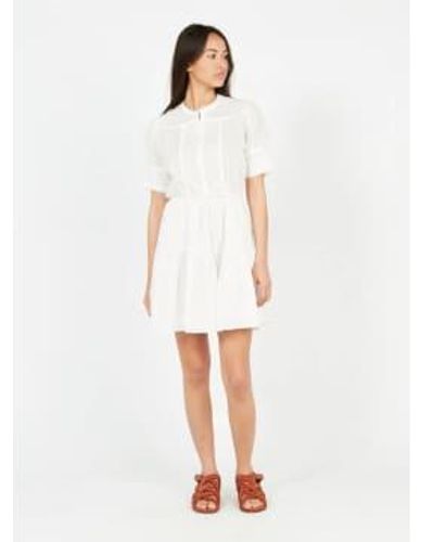 Berenice Weißes ramy mini -kleid