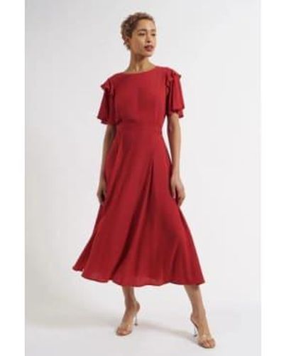 Louche Katleen Dress- Uk 10 - Red