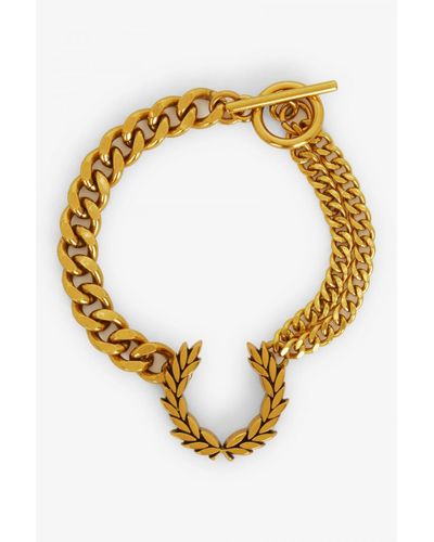 Fred Perry Gold Laurel Wreath Bracelet - Metallic