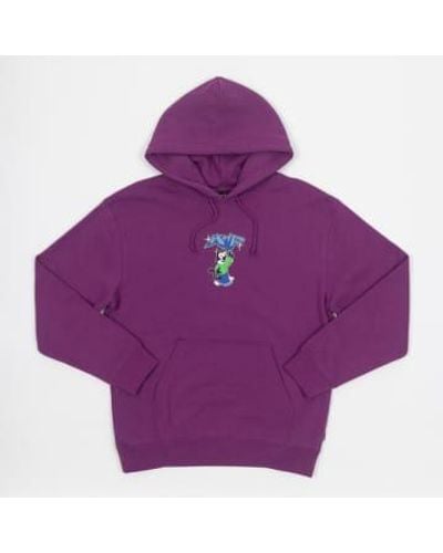 Huf Bad cat plever hoodie en púrpura - Morado