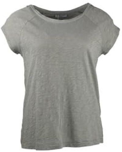 Hunkydory Ross Zip T-shirt Cargo - Grey