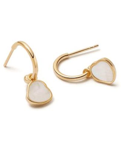 Daisy London Mother Of Pearl Drop Earrings - Metallic