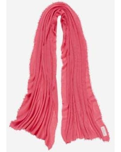 PUR SCHOEN Hand Felted Cashmere Soft Scarf Watermelon + Gift - Pink