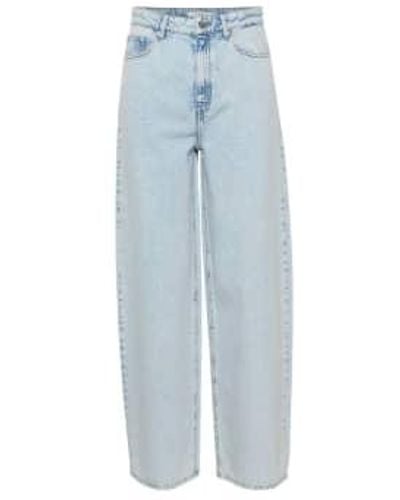 Gestuz The Kailygz High Waisted Wide Jeans Light Washed 28 - Blue