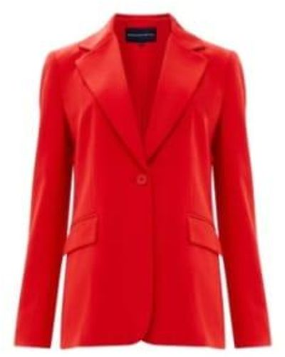 French Connection Echo Single Breasted Blazer-true -75wan Uk 10 - Red
