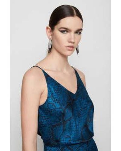 Ottod'Ame Snake Print Camisole Top 42 - Blue