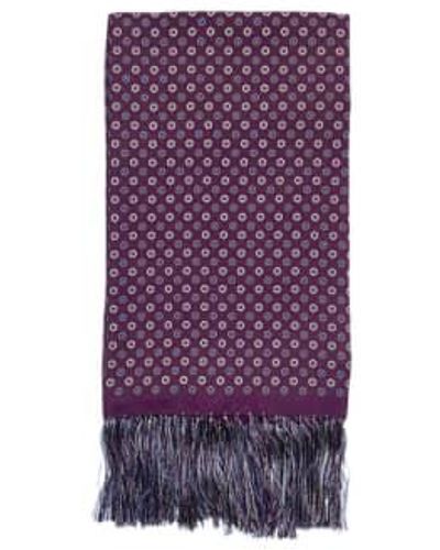Fresh Flowers Silk Scarf - Purple