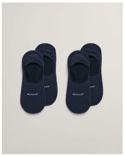 GANT Calcetines invisibles 2 paquetes en azul marino 9960257 410