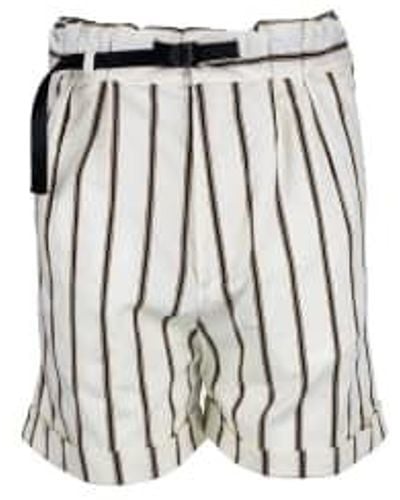 White Sand Cameron Shorts Striped 4 - Black