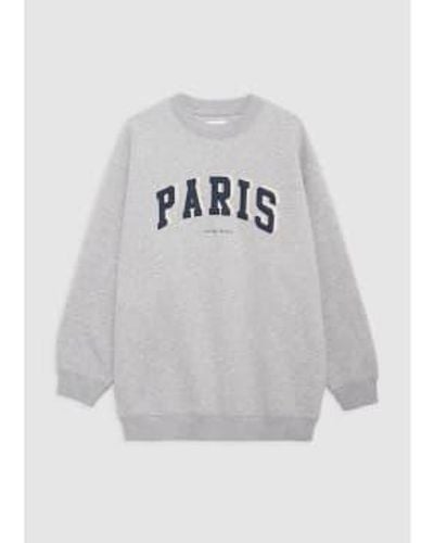 Anine Bing Tyler Sweatshirt Paris S - Gray