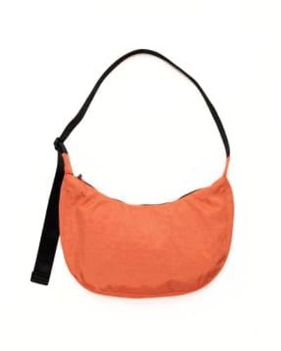 BAGGU Medium Nylon Crescent Bag - Orange