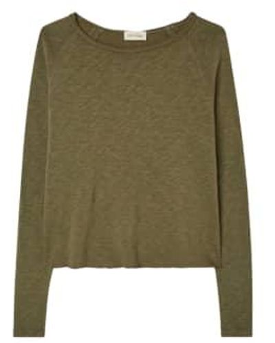 American Vintage Sonoma Long Sleeve Top Bush S - Green