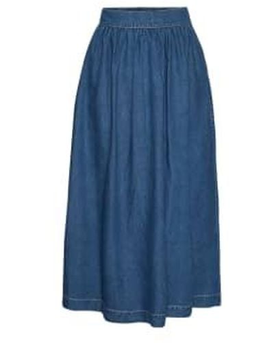 Moss Copenhagen Mid Shayla Hw Skirt L - Blue