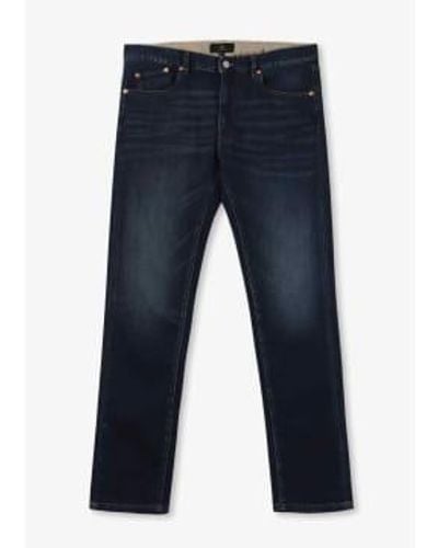 Belstaff Mens longton slim comfort stretch jeans en antiguo lavado índigo - Azul