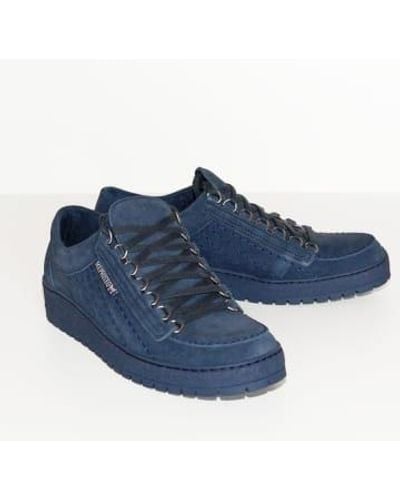 Mephisto Rainbow Mulberry Velours Mens Sneaker Shoes - Blu