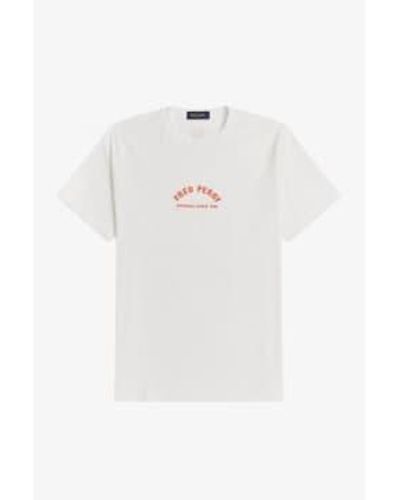 Fred Perry Arched t-shirt - Blanco