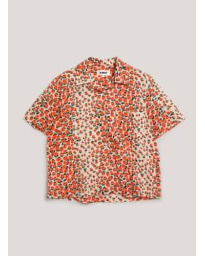 YMC Vegas Short Sleeve Shirt Floral Multi - Rosso