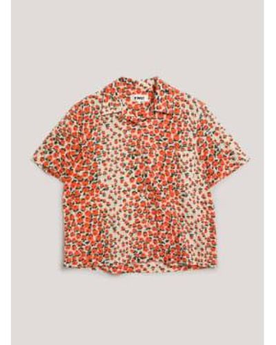 YMC Vegas Short Shirt Floral Multi - Rouge