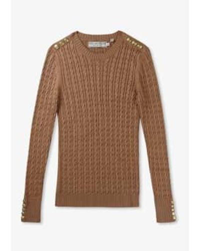 Holland Cooper S Seattle Crew Neck Sweater - Brown