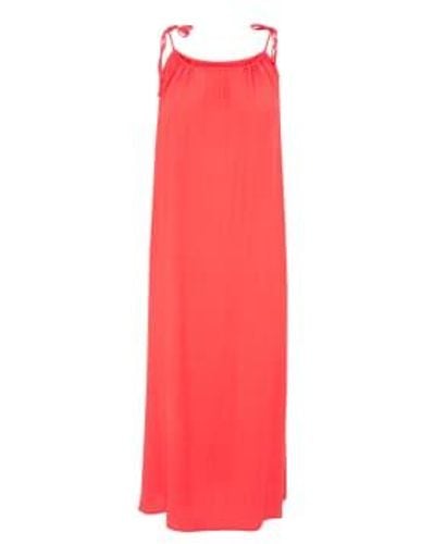 Soaked In Luxury Hot Coral Kehlani Strap Dress Xs - Red