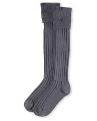 Chalk Long Boot Sock Charcoal 1 - Grigio