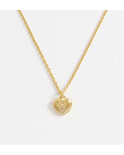 Estella Bartlett Flame Heart Necklace Plated - Metallic