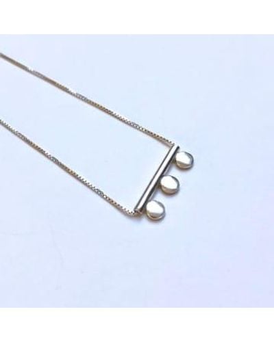 Lima Lima Three Dots Eco Silver Necklace Silver - Blue