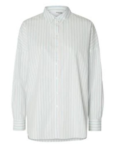 SELECTED Dina Sanni Striped Shirt - Bianco