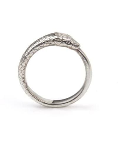 Rachel Entwistle Ouroboros Snake Ring Large U Sterling - Metallizzato
