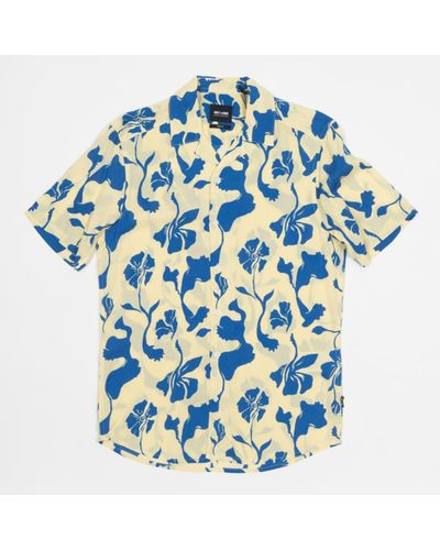 Only & Sons Resort Floral Shirt In Off & Blue
