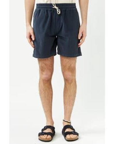 Portuguese Flannel Navy Cord Shorts / S - Blue