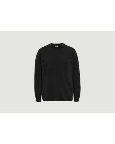 COLORFUL STANDARD Camiseta algodón orgánico manga larga gran tamaño - Negro