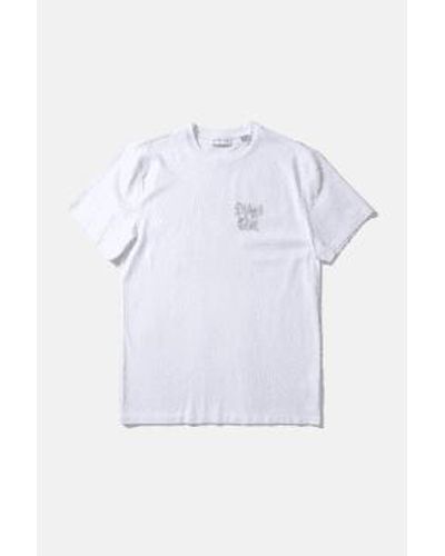 Edmmond Studios T-shirt imprimé logo écran blanc ordinaire - Bleu