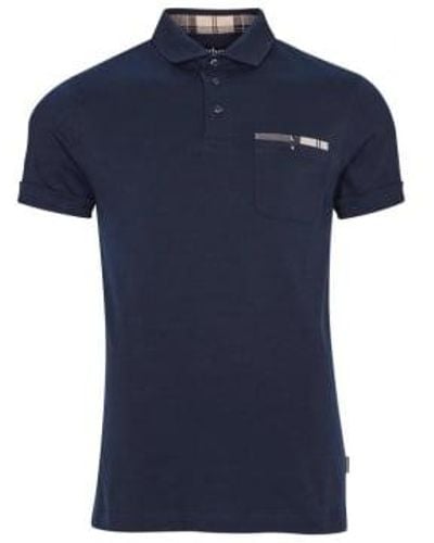 Barbour Camisa polo corpatch azul marino