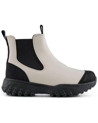 Woden Oatmeal Magda Track Waterproof Boots - Black