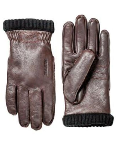 Hestra Deerskin Primaloft Glove Chocolate - Marrón