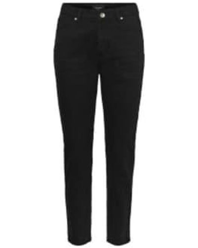 Vero Moda Brenda Jeans mit geradem Bein und hoher Taille - Schwarz