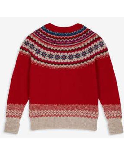 Lowie Caerphilly Fairisle Sweater S - Red