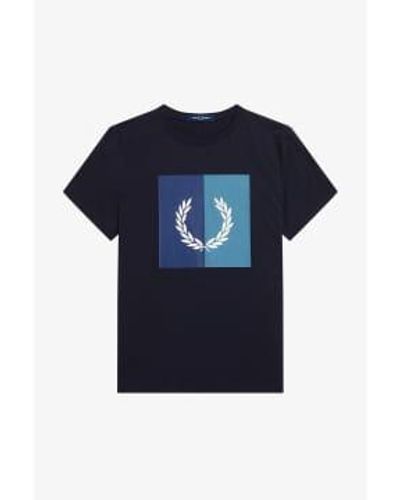 Fred Perry Laurel wreath graphic t-shirt - Azul