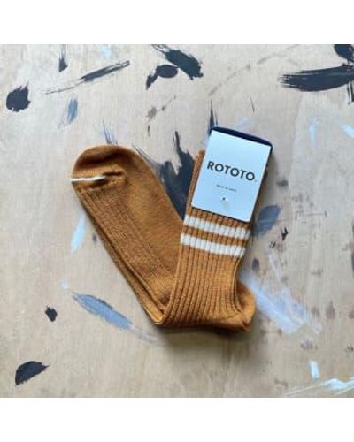 RoToTo Orangic Hemp Stripe Socks Sunset And White - Blu