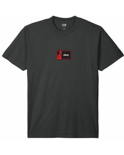 Obey Half Icon T Shirt Vintage - Nero