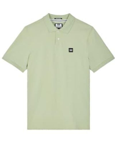 Weekend Offender Caneiros Short Sleeved Polo Shirt Moss - Verde